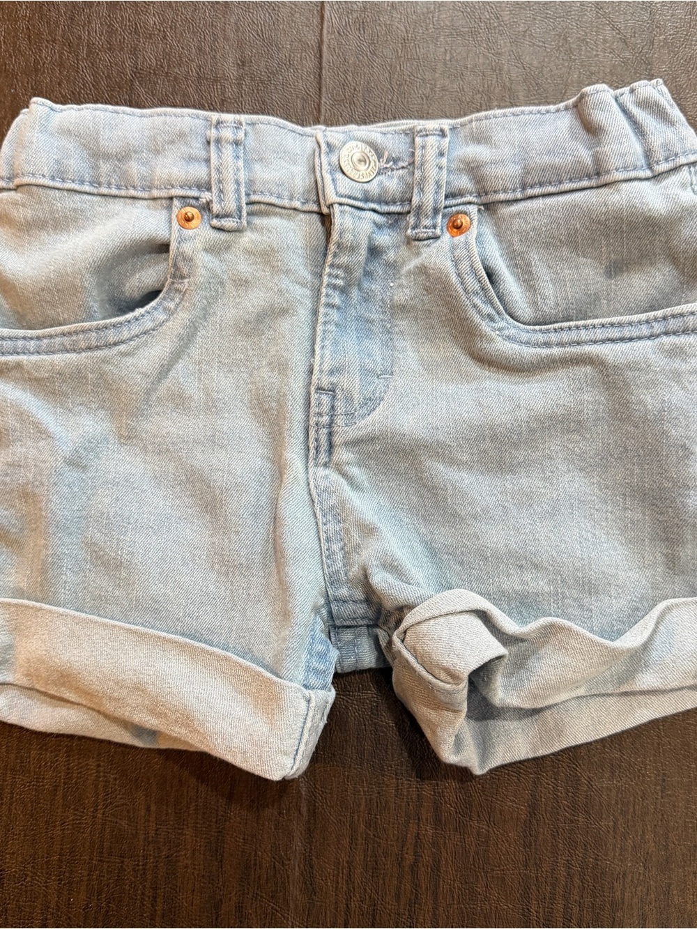 Levi's Kids LIght Blue Washed Girlfriend Shorts Size 7